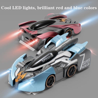 Electric Remote Control Wall Climbing Car for Kids - Mini Toy - Blue Lightning Watch Rc Edition