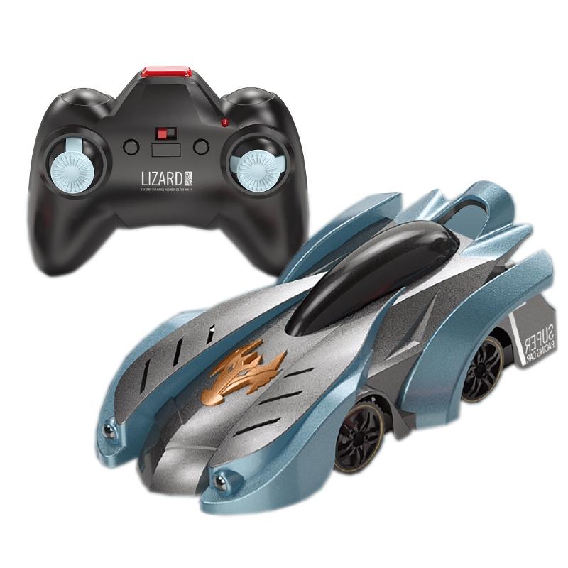 Electric Remote Control Wall Climbing Car for Kids - Mini Toy - Blue Lightning Watch Rc Edition