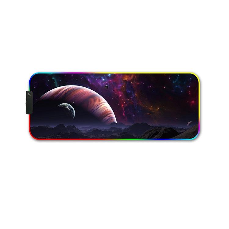 Rgb Non Slip Mouse Pad With Thermal Transfer - Red Fox
