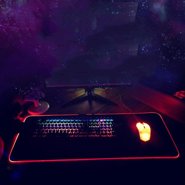 Rgb Non Slip Mouse Pad With Thermal Transfer - Red Fox