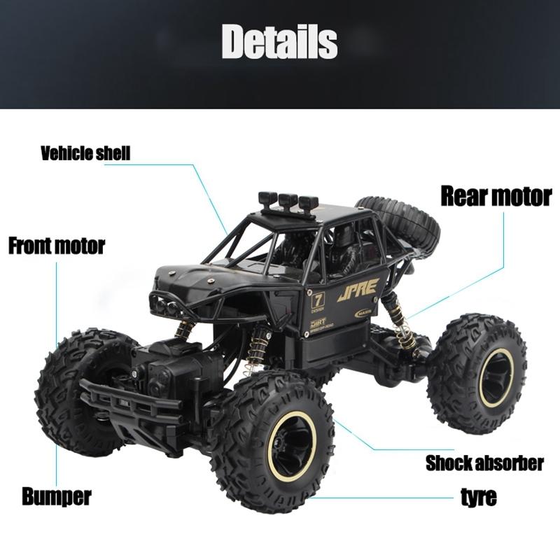 Off-road Climbing Car with 2.4ghz Remote Control and Double Motors - Gold
