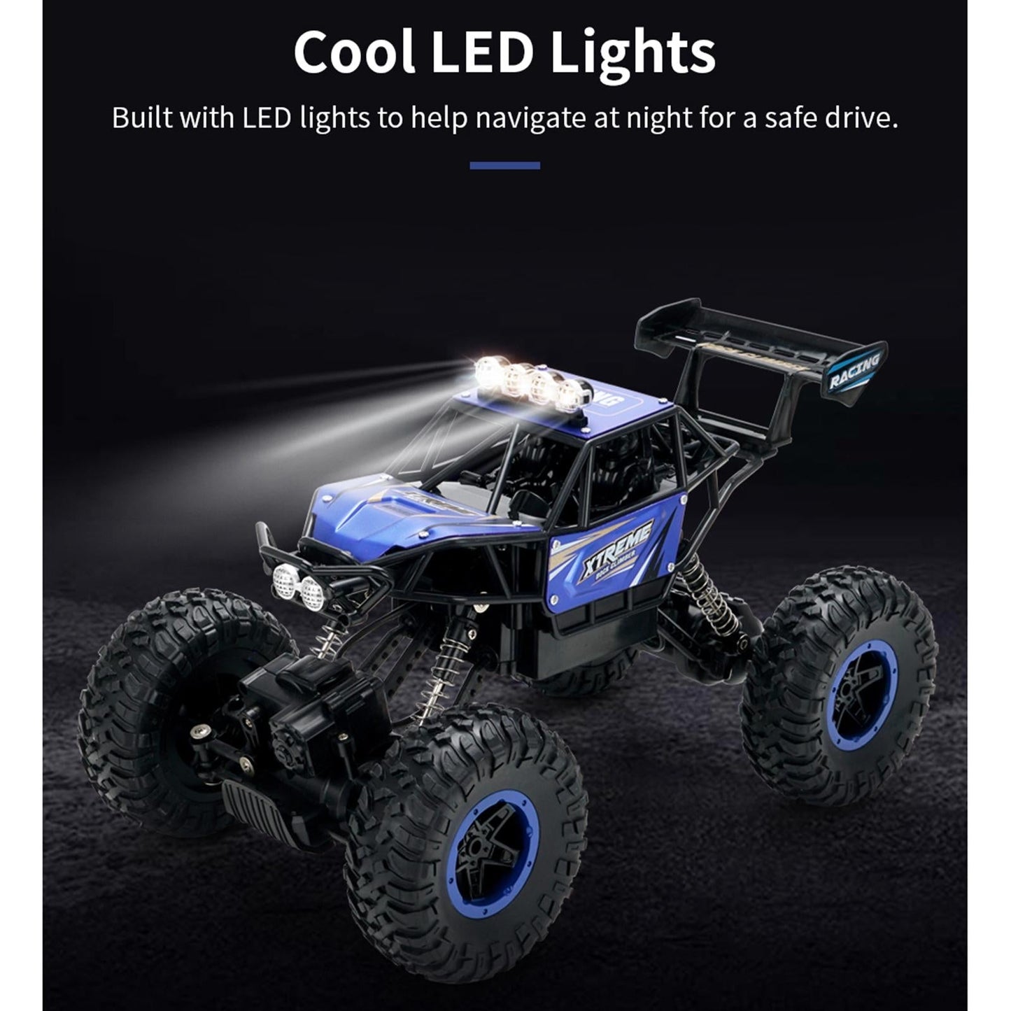 Alloy Climbing Car - 1 14 4wd Remote Control - Blue