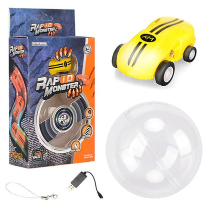 360 Degree Rotary Mini Laser Pocket Car Racing Toy - Blue