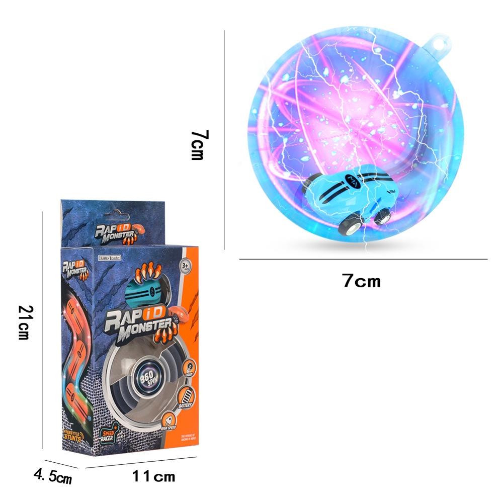 360 Degree Rotary Mini Laser Pocket Car Racing Toy - Blue