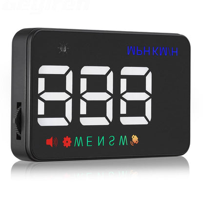 3.5 Inch Car Hud With Gps 2 Display Modes Light Sensors Speed & Compass Speed Alarm - Green Light