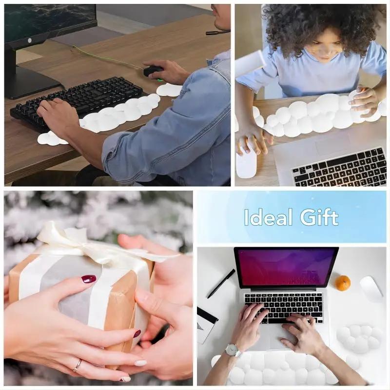 Memory Foam Keyboard Wrist Rest For Office Desktop - Purple