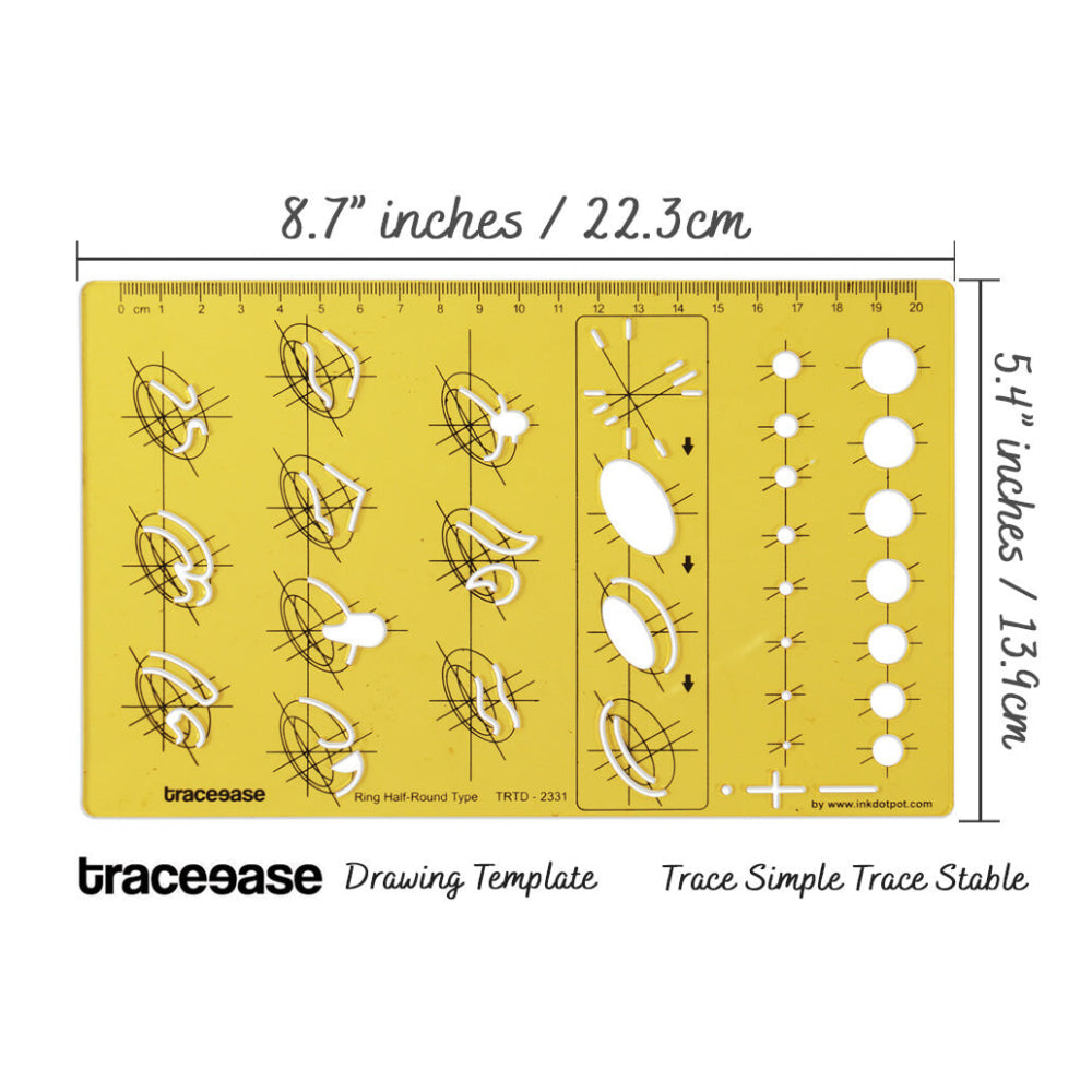 Ring Half Round Type Jewellery Templates Drafting Tools Jewellery Designing Stencils