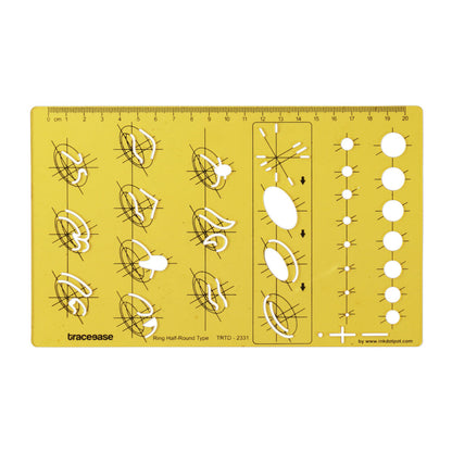 Ring Half Round Type Jewellery Templates Drafting Tools Jewellery Designing Stencils