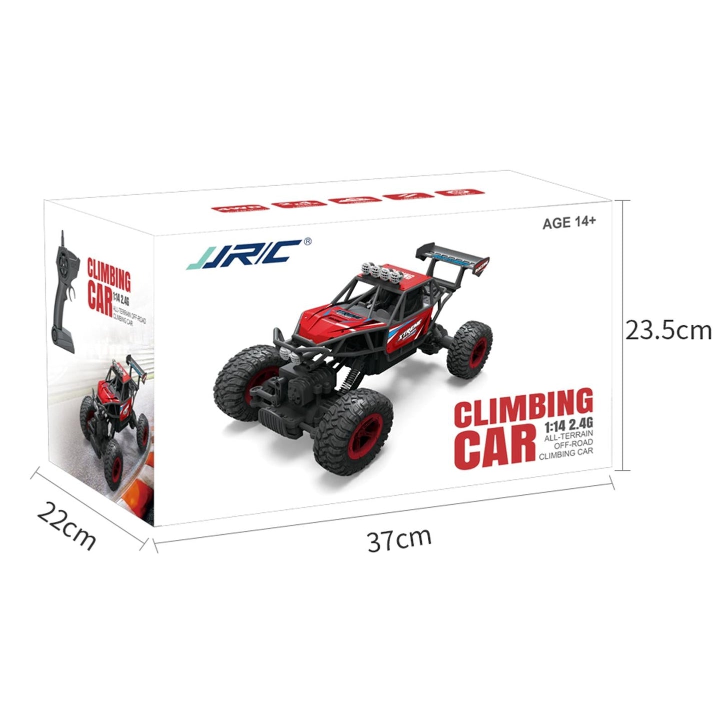 Alloy Climbing Car - 1 14 4wd Remote Control - Red