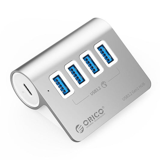 Aluminum 4-Port Usb 3.2 Gen1 Hub Silver