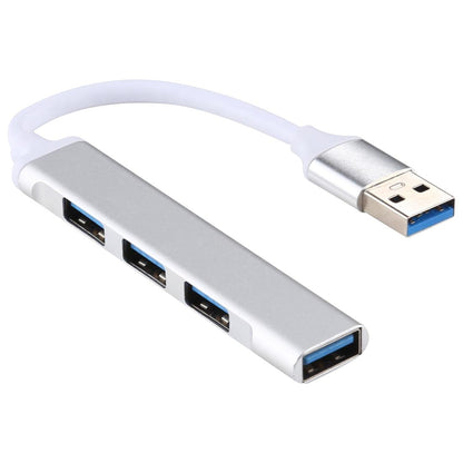 Aluminum Usb 3.0 + 2.0 Hub Adapter Silver