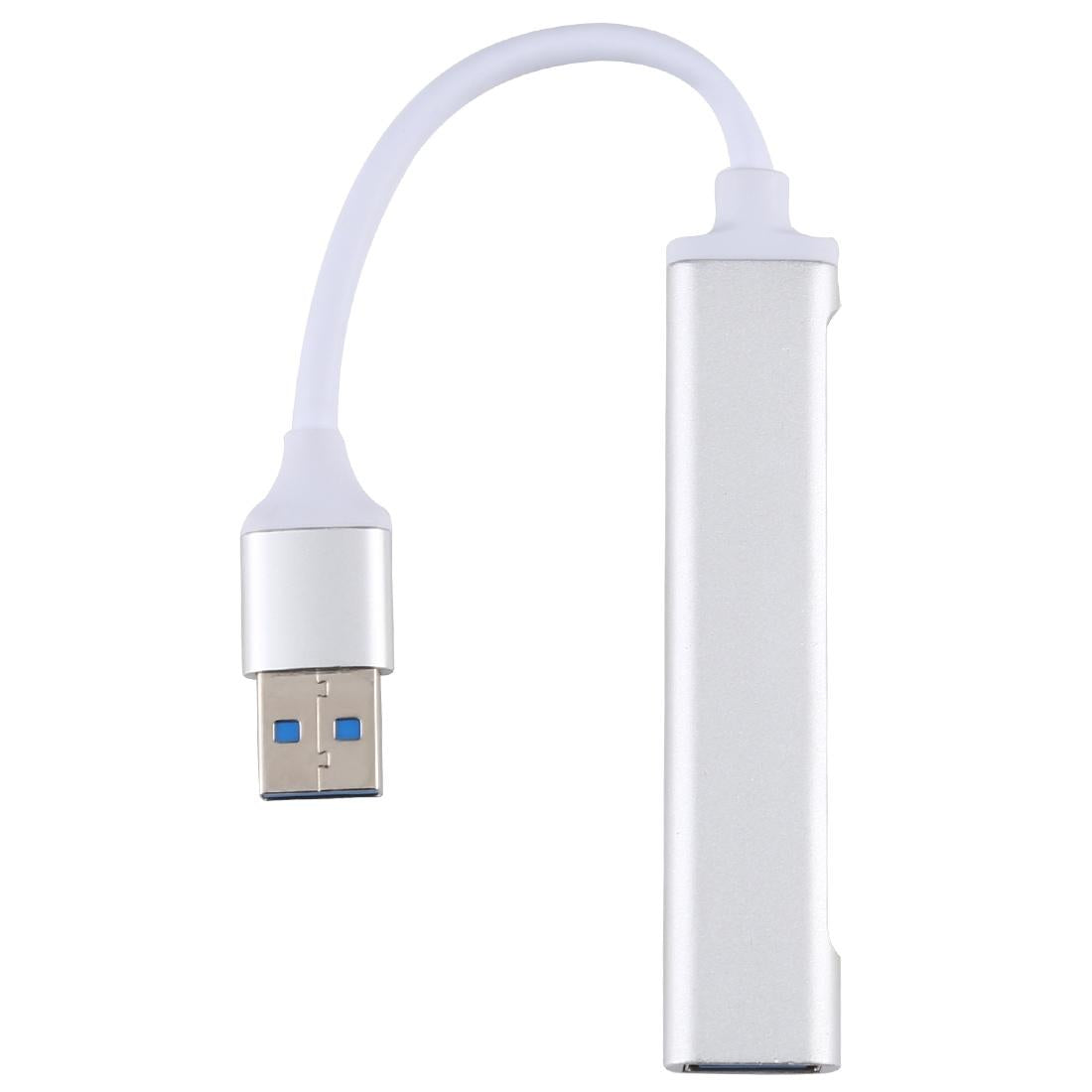 Aluminum Usb 3.0 + 2.0 Hub Adapter Silver