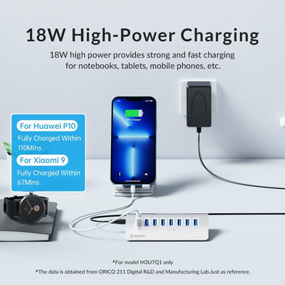 7-Port Usb 3.2 Gen1 Hub With 1M Cable