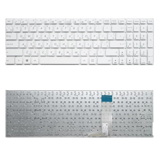 Russian Keyboard for Asus X556 Series - Black - White