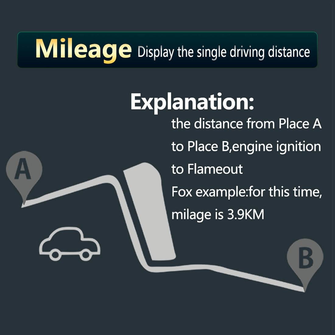 Virtual Hd Reflection Board Car Gps Hud Speed & Distance Display Over / Under Speed & Voltage Alarm Fatigue Driving - Blue