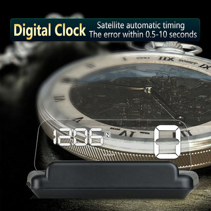 Virtual Hd Reflection Board Car Gps Hud Speed & Distance Display Over / Under Speed & Voltage Alarm Fatigue Driving - Blue