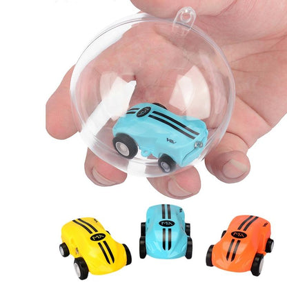 360 Degree Rotary Mini Laser Pocket Car Racing Toy - Yellow