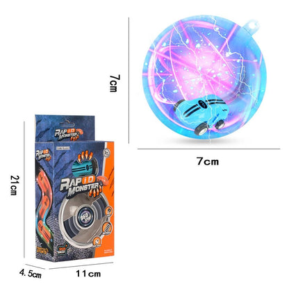 360 Degree Rotary Mini Laser Pocket Car Racing Toy - Yellow