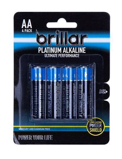 12x 4-Pack LR6 AA Platinum Alkaline Batteries Long Lasting Power Home Office Bulk