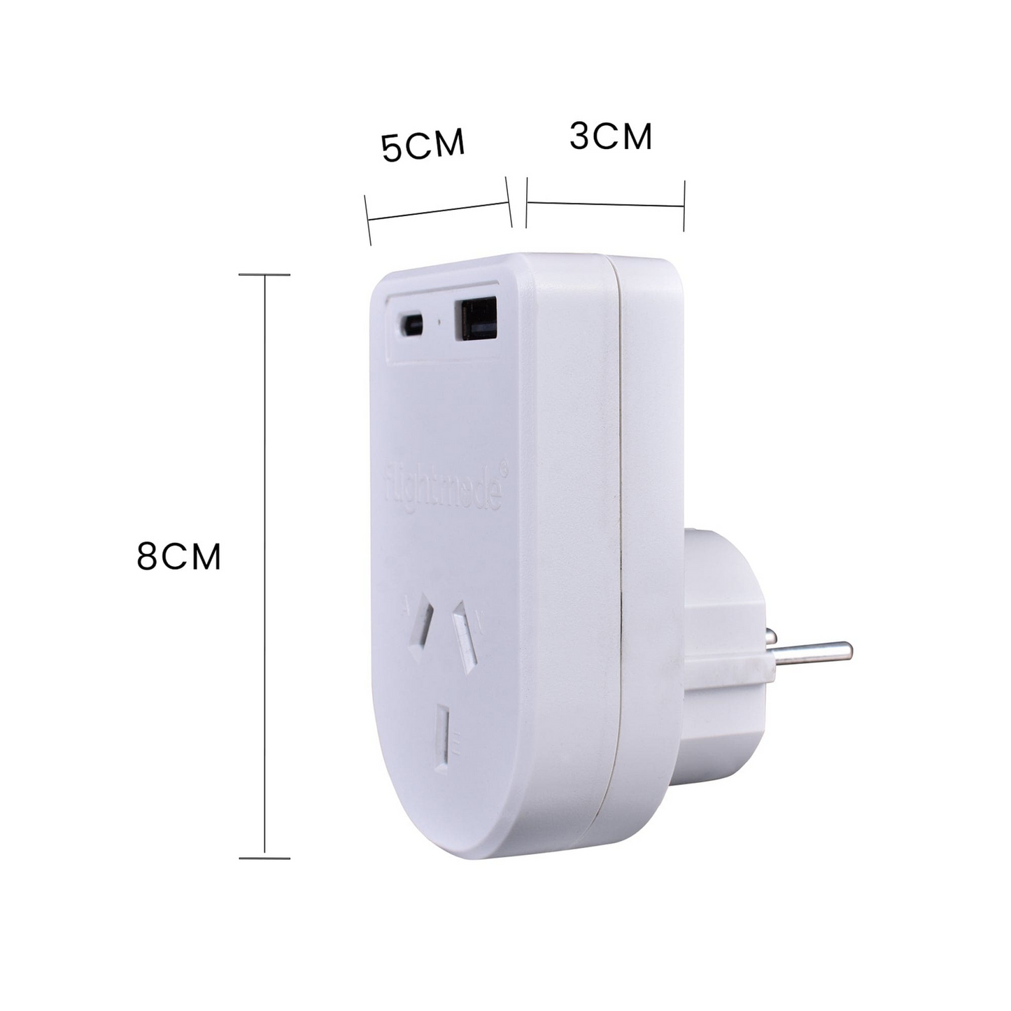 Outbound Australia/NZ to USA/Canada & More Travel Adapter - Earthed w/ USB C & A