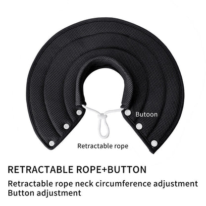 Ondoing Pet Dog Cat Elizabethan Collar Adjustable Cone Mesh Recovery Multicolor