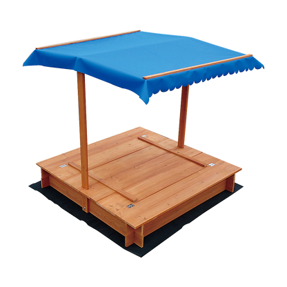 Kids Wooden Toy Sandpit with Canopy