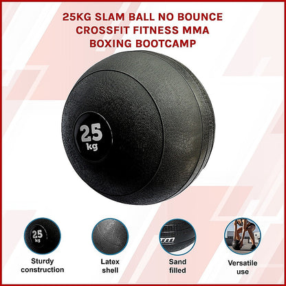 25kg Slam Ball No Bounce Crossfit Fitness MMA Boxing BootCamp