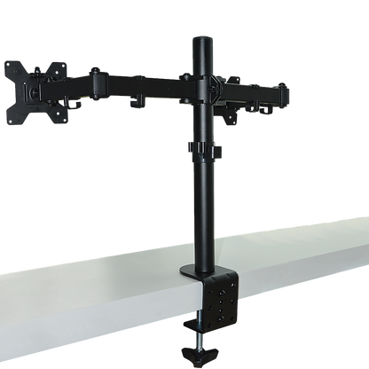 Dual LCD Monitor Desk Mount Stand Adjustable Fits 2 Screens Up To 27"