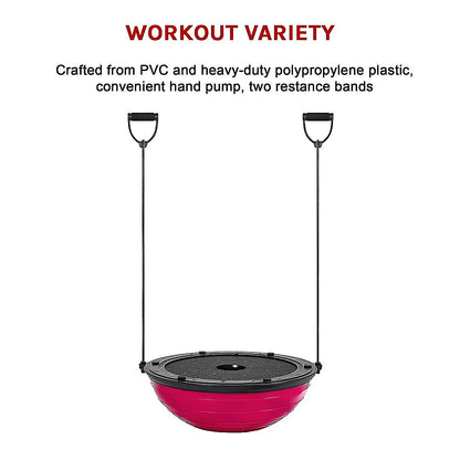 Yoga Balance Trainer Exercise Ball for Arm, Leg, Core Workout with Pump, 2 Resistance Bands
