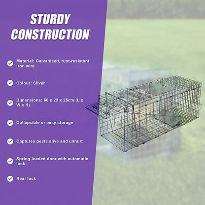 Trap Humane Possum Cage Live Animal Safe Catch Rabbit Cat Hare Fox Bird