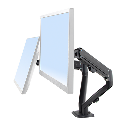 Dual Screen Gas-strut Monitor Stand Mount Desktop Bracket for LED/LC