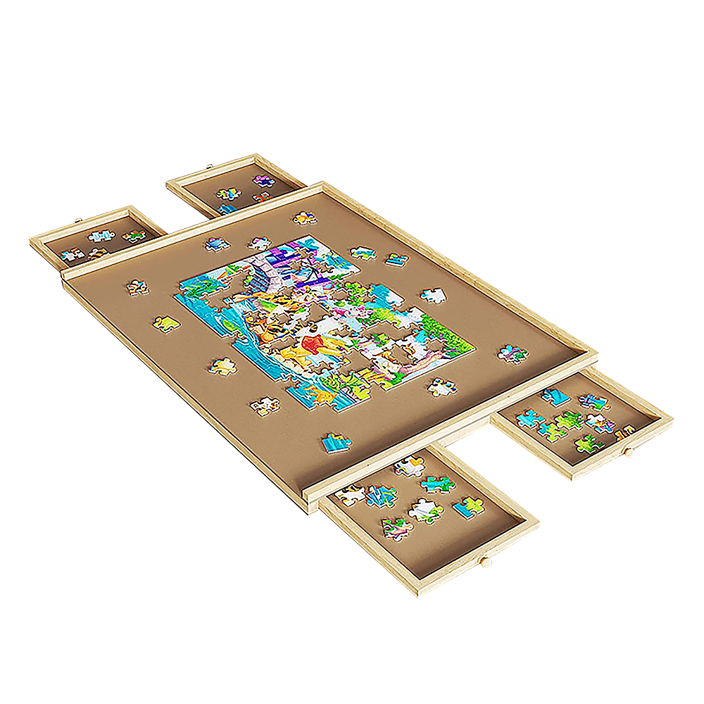 Wooden Jigsaw Puzzle Table Board Storage Table Tray Puzzle For Adult Kid