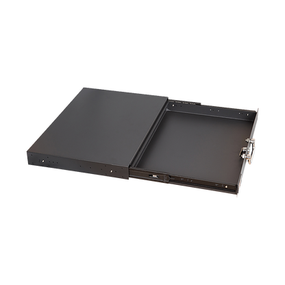 1U Locking Rack Mount Drawer Secure Steel Storage for 19" Network Server