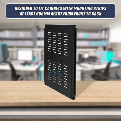 1U 1RU Sliding Shelf 26" Inch Deep Vented for 19" Rack System Server Cabinet