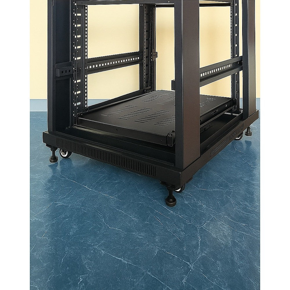 1U 1RU Sliding Shelf 26" Inch Deep Vented for 19" Rack System Server Cabinet