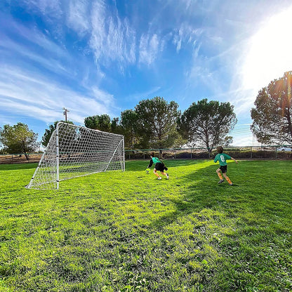 3.6m x 1.9m Portable Soccer Goal Net Steel Post Frame Backyard Football Training Set