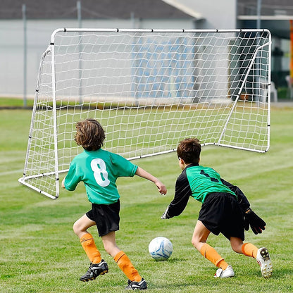 3.6m x 1.9m Portable Soccer Goal Net Steel Post Frame Backyard Football Training Set