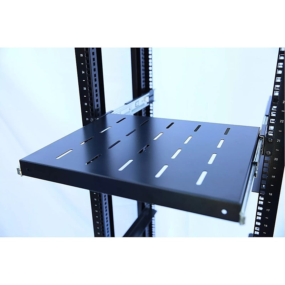 Sliding Rack Server Shelf For Rack 1U 19" 4 Post Rack Mount-Adjustable 15"-22"