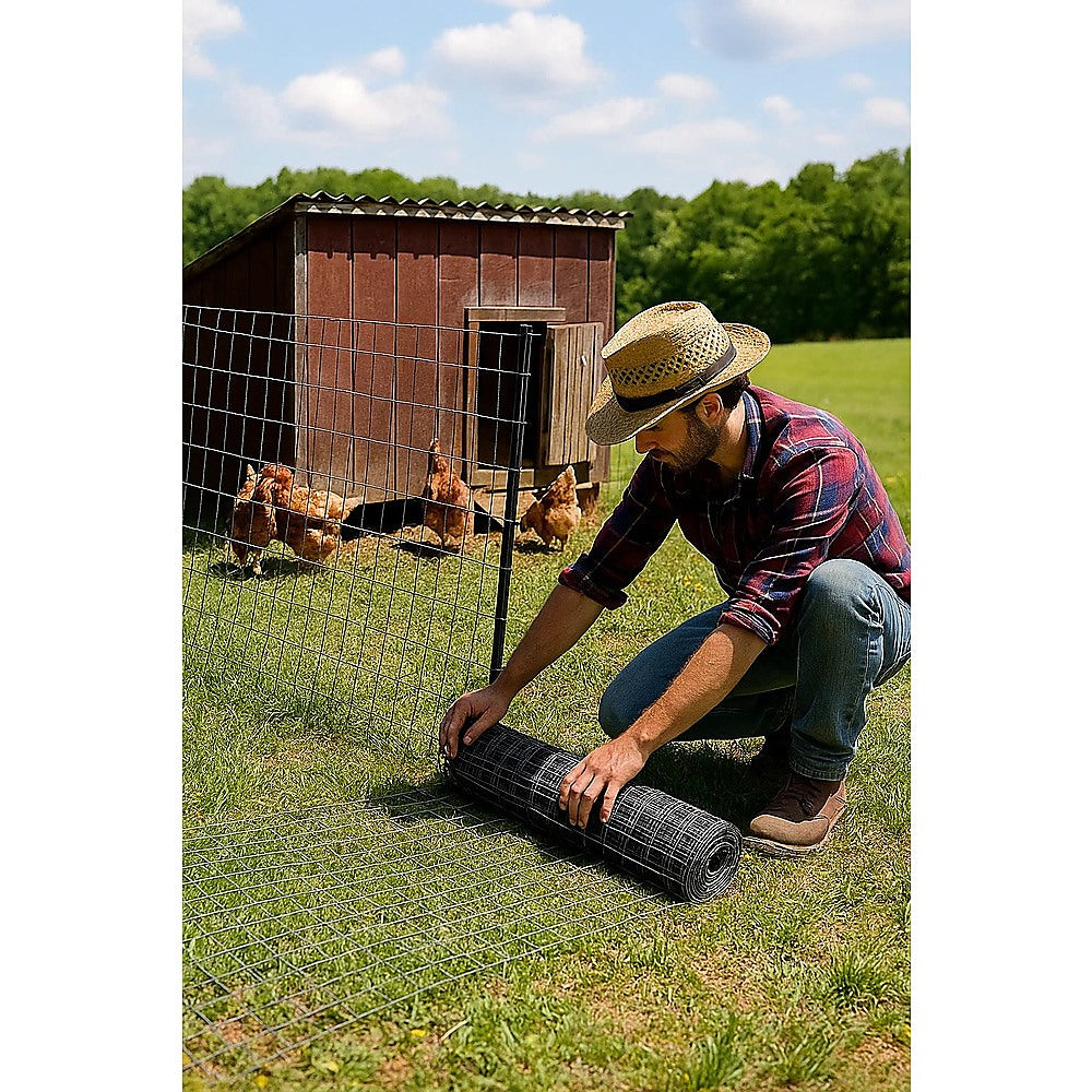 30m Black Chicken Wire Mesh Roll – Aviary & Garden Fencing