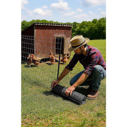 30m Black Chicken Wire Mesh Roll – Aviary & Garden Fencing