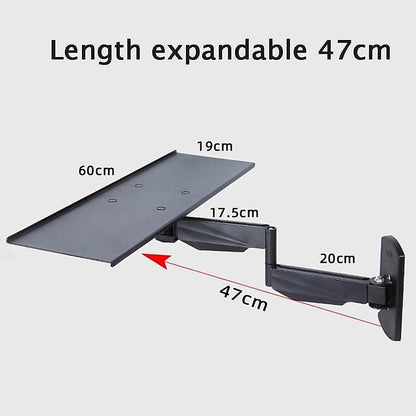 Wall Mount Keyboard Tray – Adjustable Folding Arm Workstation