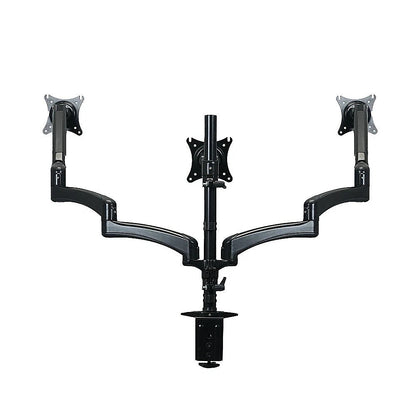 Triple Computer Monitor Mount Stand – Desk Clamp with 3 Adjustable Arms for Multi-Screen Display Setup
