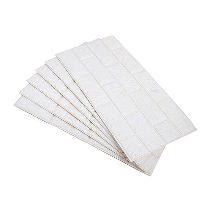 3D Brick Wall Tile Stickers 60x30cm – 50 Pack Peel & Stick Wallpaper