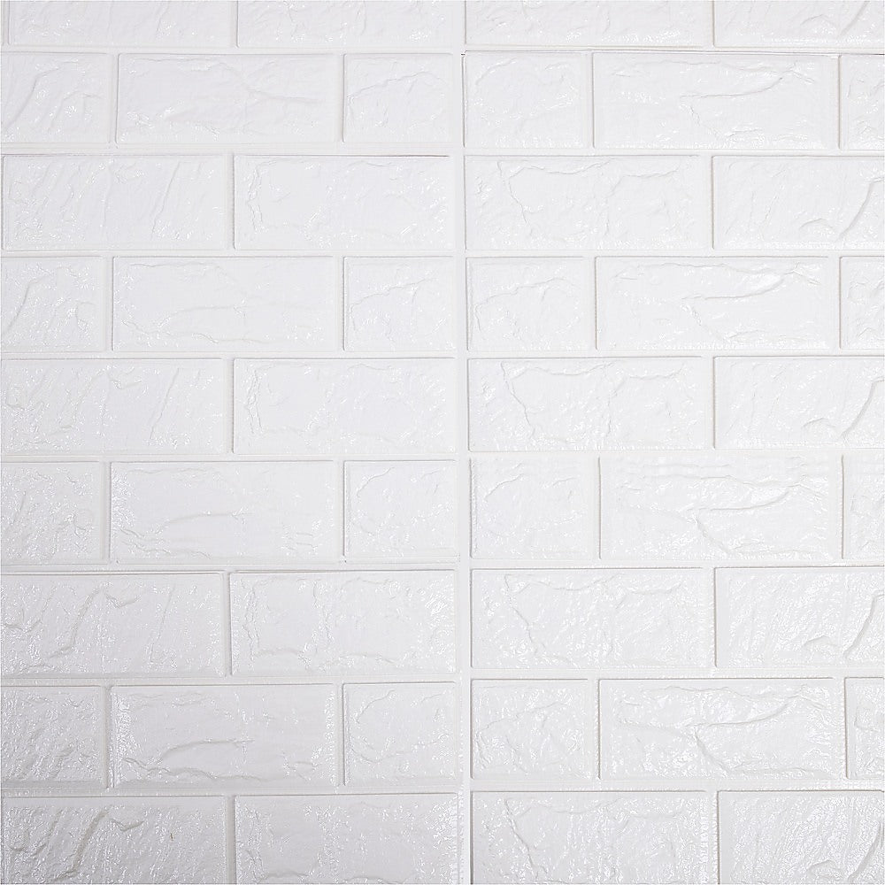 3D Brick Wall Tile Stickers 60x30cm – 50 Pack Peel & Stick Wallpaper