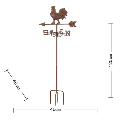 Weather Vane Stake w Rooster 125cm