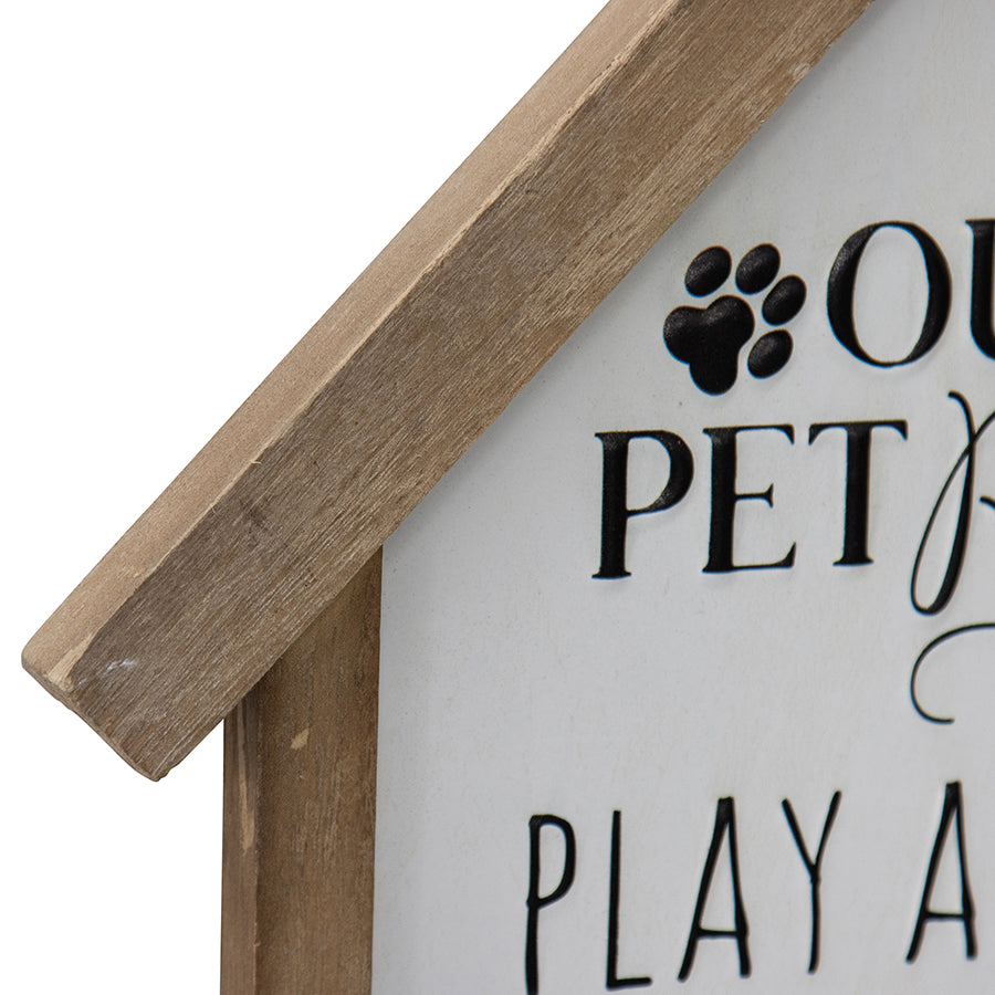 Our Pet Rules Wall Sign 33x66cm