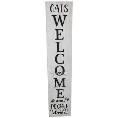 Cats Welcome Wall Sign 17x80cm
