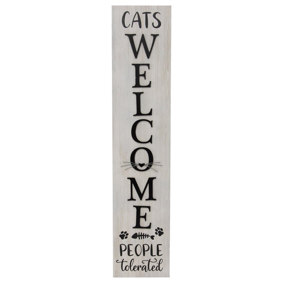 Cats Welcome Wall Sign 17x80cm
