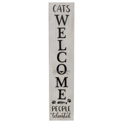 Cats Welcome Wall Sign 17x80cm