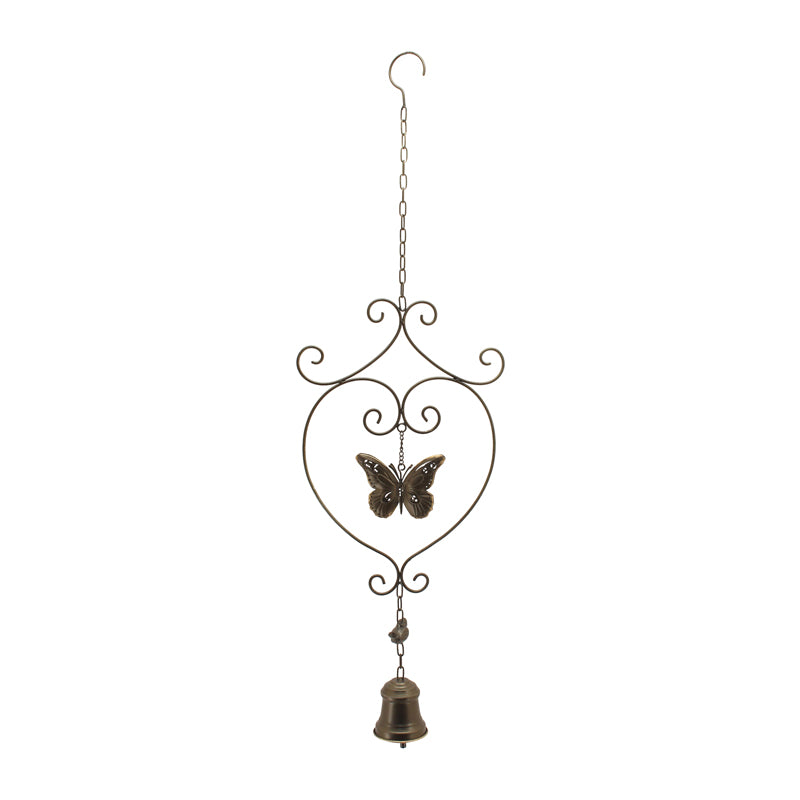 Hanging Butterfly w Bird + Bell 89cm